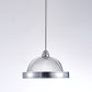 Pasargad Home Natalie 14" Chrome Metal & Glass Pendant Light