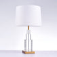 Pasargad Home Ramirez 15" White Metal & Crystal Table Lamp