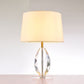 Pasargad Home Regal Lauren 16" x 16" x 23" White Metal and Crystal Table Lamp