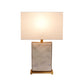 Pasargad Home Reign 16" White Marble & Gold Metal Body Table Lamp