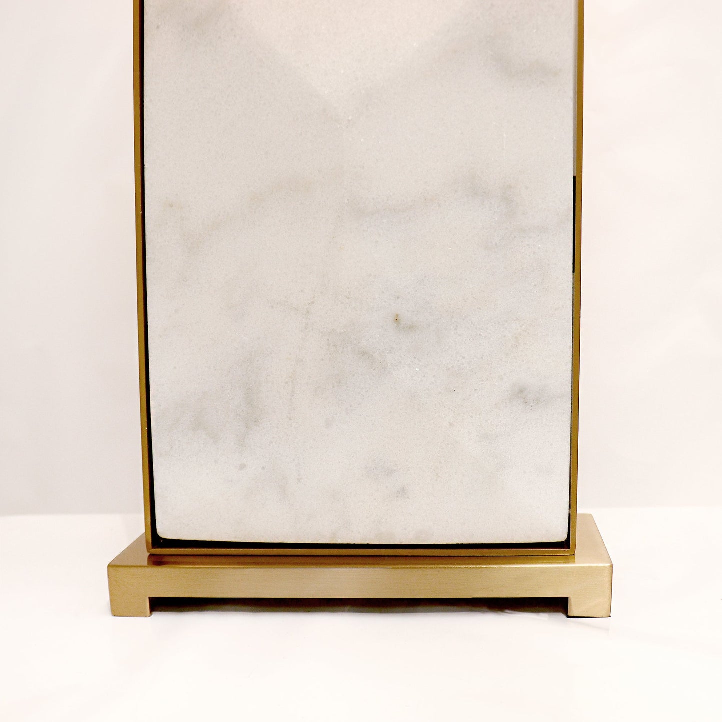 Pasargad Home Reign 16" White Marble & Gold Metal Body Table Lamp