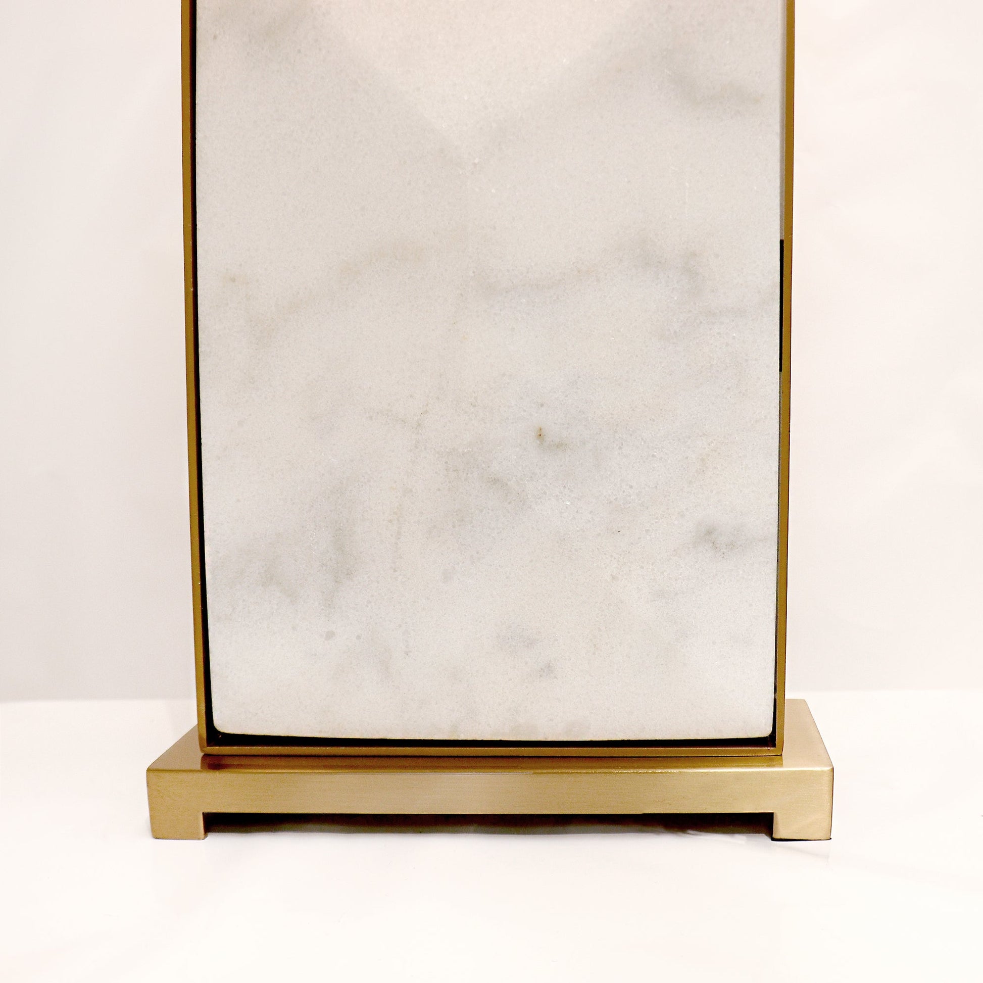 Pasargad Home Reign 16" White Marble & Gold Metal Body Table Lamp