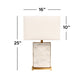 Pasargad Home Reign 16" White Marble & Gold Metal Body Table Lamp