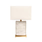 Pasargad Home Reign 16" White Marble & Gold Metal Body Table Lamp