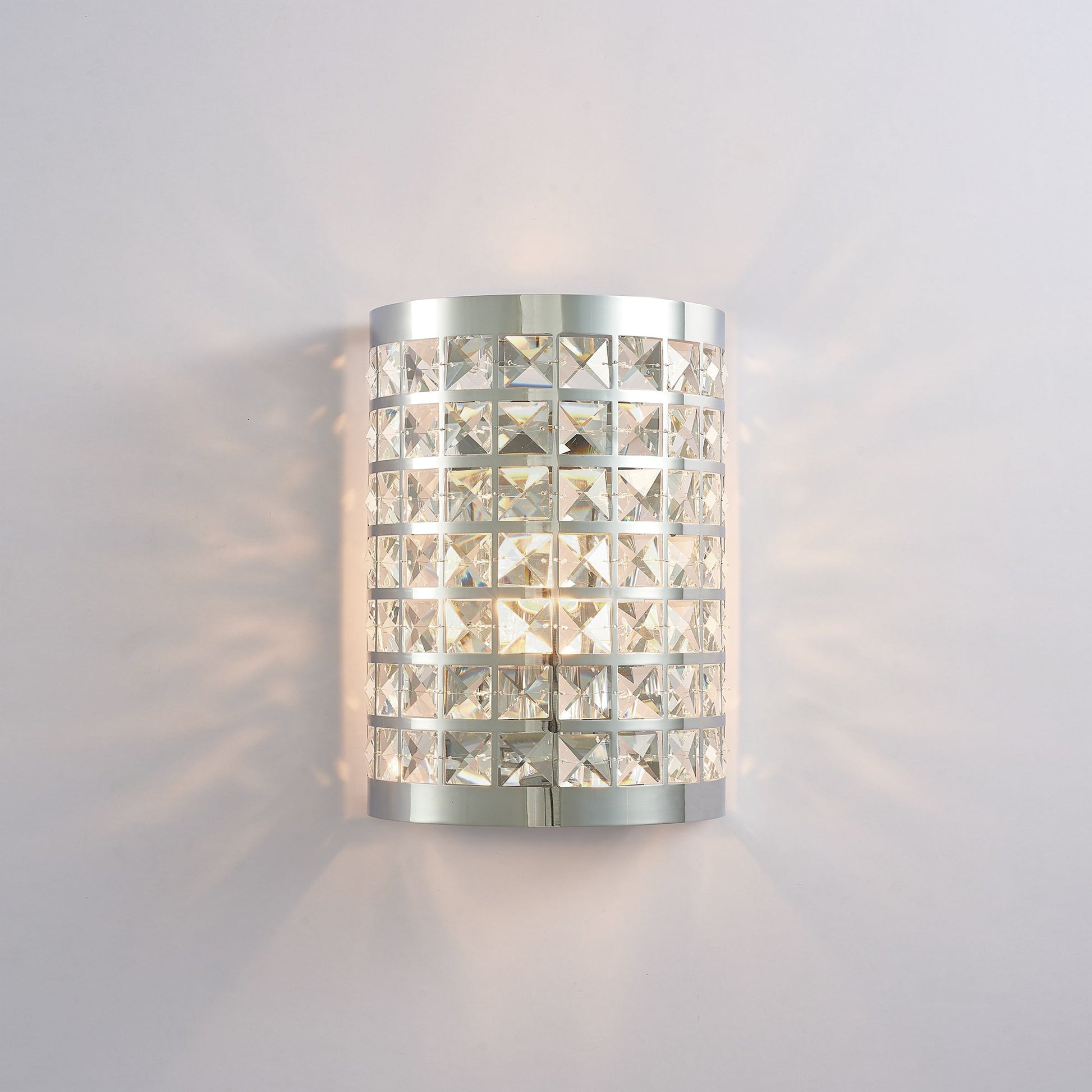 Pasargad Home Rene 9" Chrome Metal & Crystal Sconce