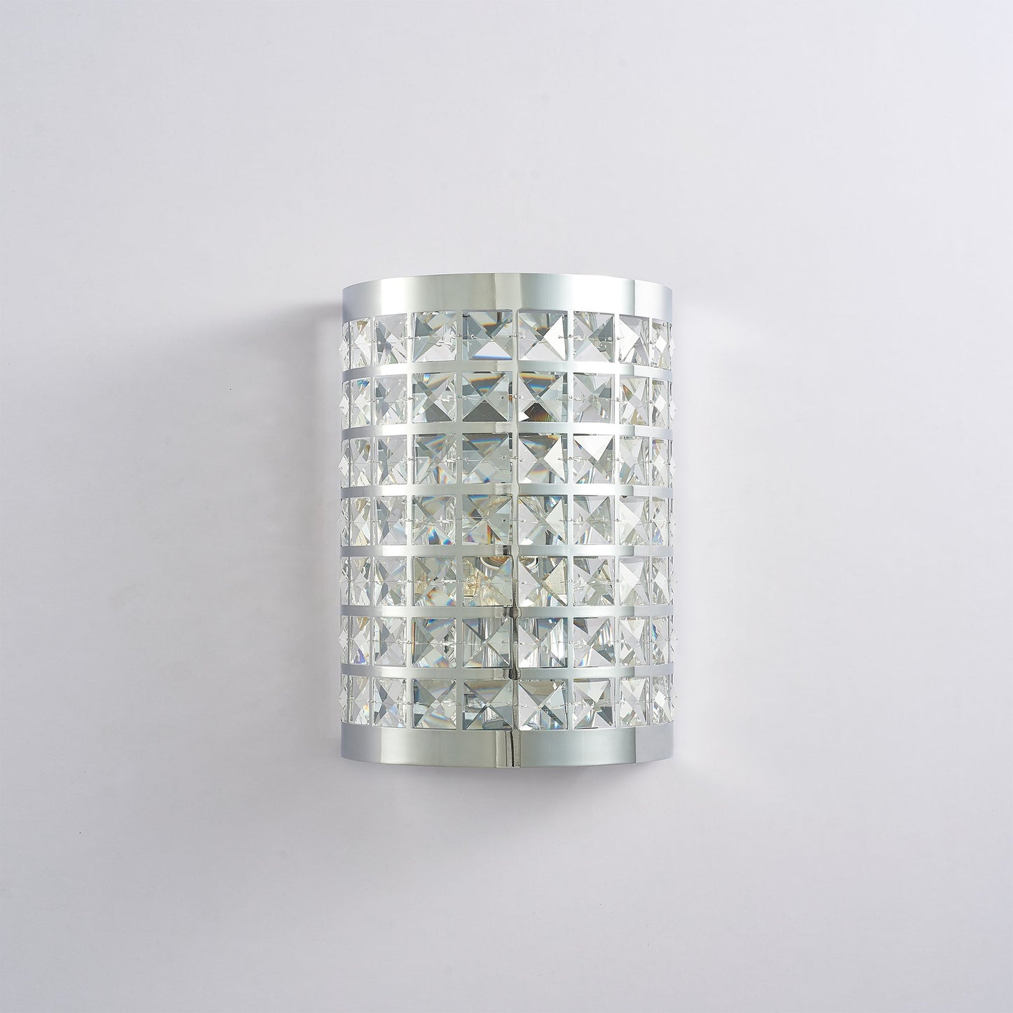 Pasargad Home Rene 9" Chrome Metal & Crystal Sconce