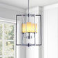 Pasargad Home Riva 13" Chrome & White Glass Chandelier