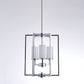 Pasargad Home Riva 13" Chrome & White Glass Chandelier