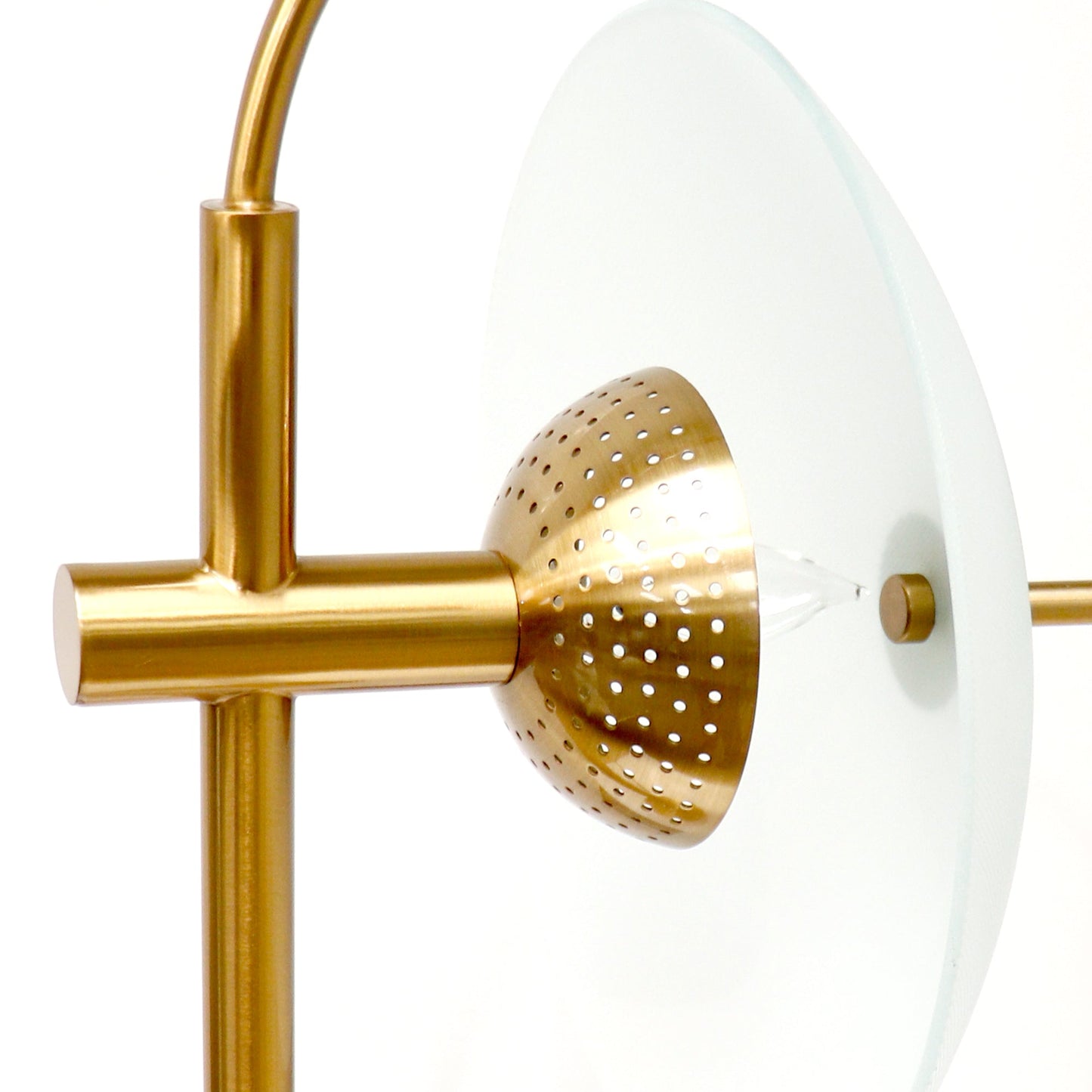 Pasargad Home Scion 17" Modern Round Metal Base Gold Table Lamp