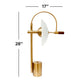 Pasargad Home Scion 17" Modern Round Metal Base Gold Table Lamp