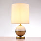 Pasargad Home Senato 14" White & Gold Metal Table Lamp
