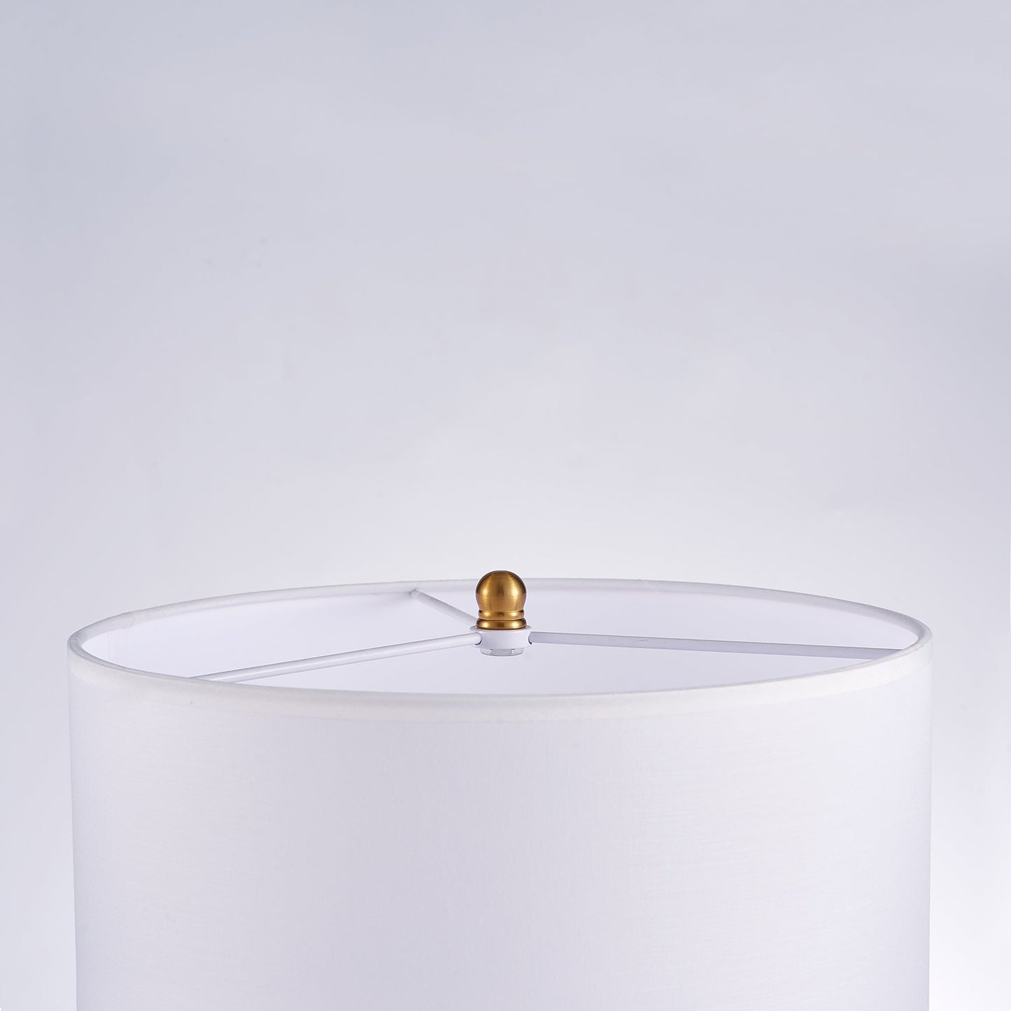 Pasargad Home Senato 14" White & Gold Metal Table Lamp
