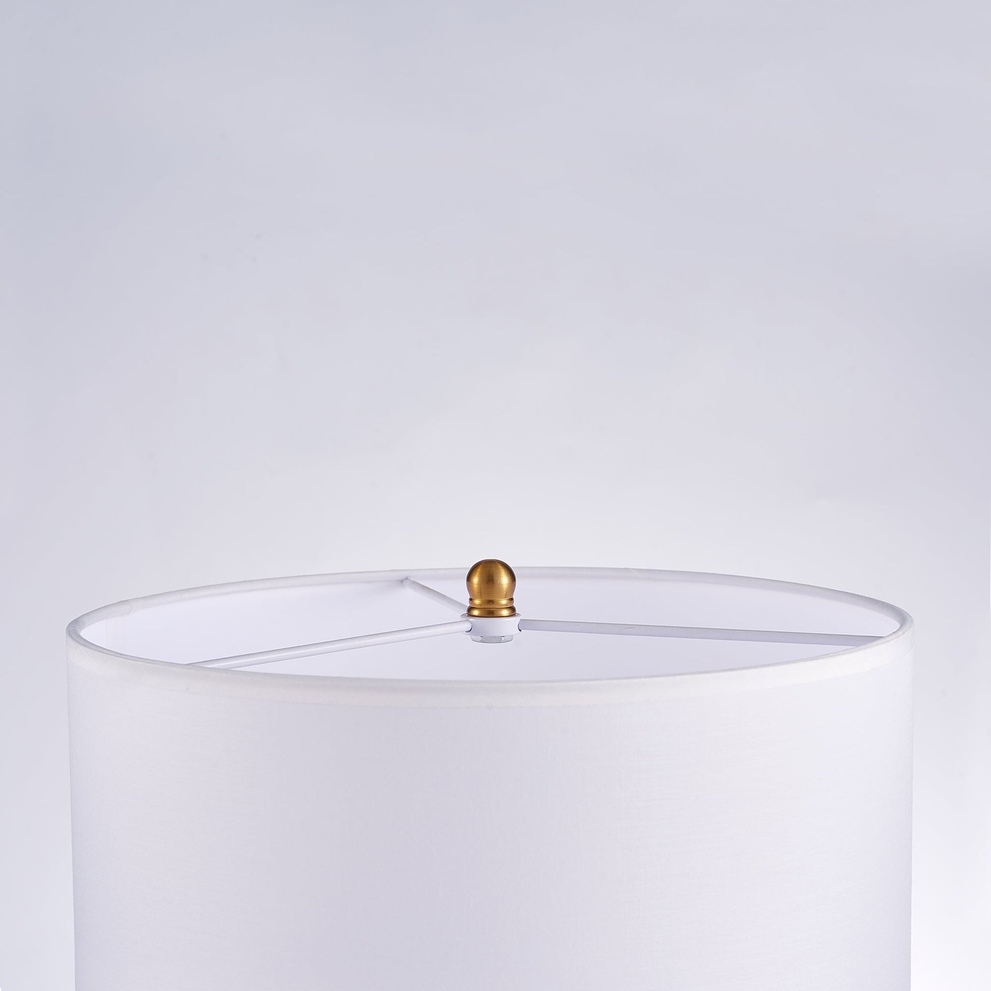 Pasargad Home Senato 14" White & Gold Metal Table Lamp