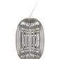 Pasargad Home Seraphina 12" Silver Glass & Steel Pendant Light