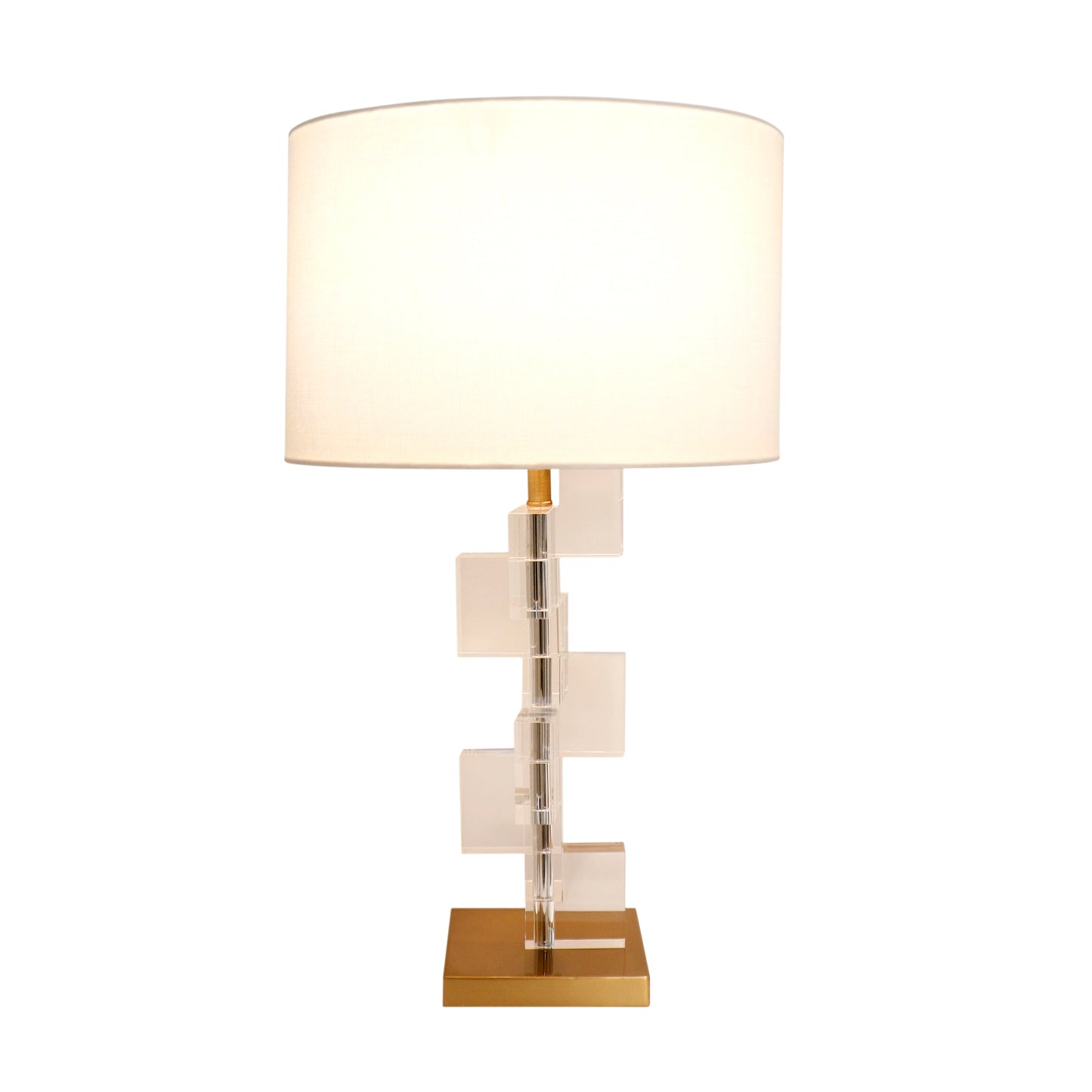 Pasargad Home Spire 15" Gold Acrylic & Metal Table Lamp