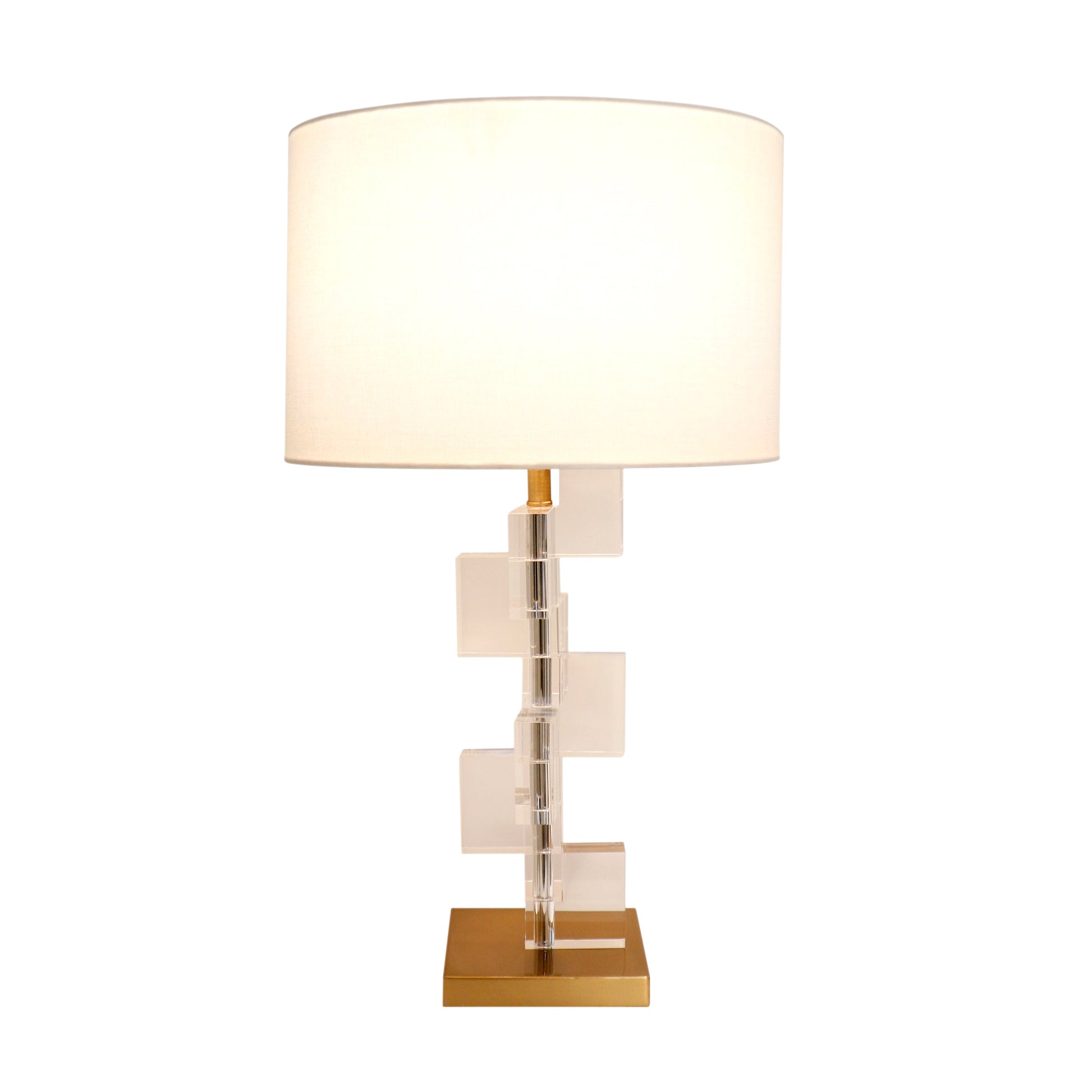 Pasargad Home Spire 15" Gold Acrylic & Metal Table Lamp