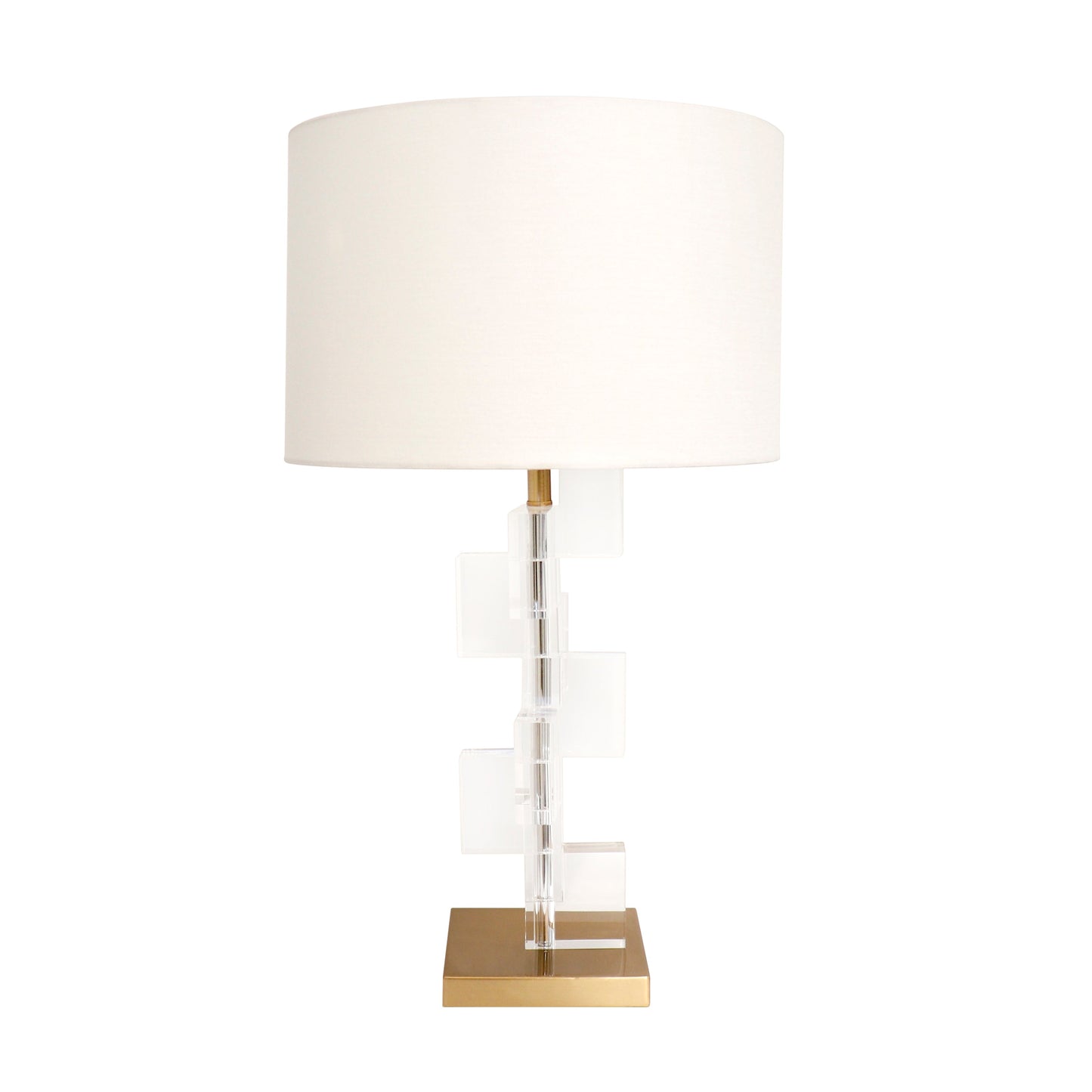 Pasargad Home Spire 15" Gold Acrylic & Metal Table Lamp