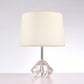 Pasargad Home Tortona 14" White Metal & Crystal Table Lamp
