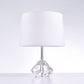 Pasargad Home Tortona 14" White Metal & Crystal Table Lamp