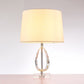 Pasargad Home Trento 16" White Metal & Crystal Table Lamp