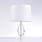 Pasargad Home Trento 16" White Metal & Crystal Table Lamp