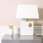 Pasargad Home Verona 17" White & Gold Marble Table Lamp