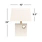 Pasargad Home Verona 17" White & Gold Marble Table Lamp
