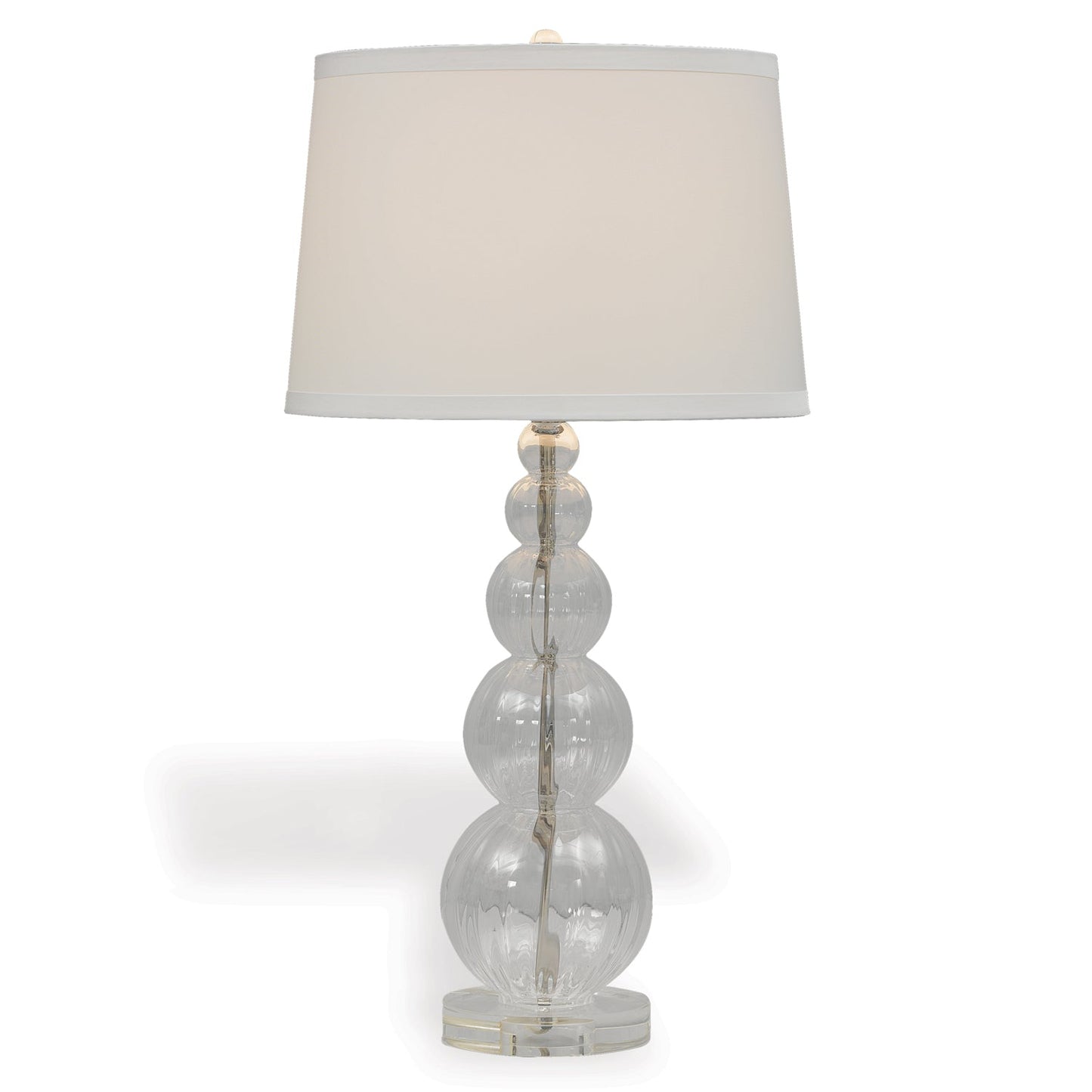 Port 68 Alessandra Glass Table Lamp with White Hardback Drum Shade