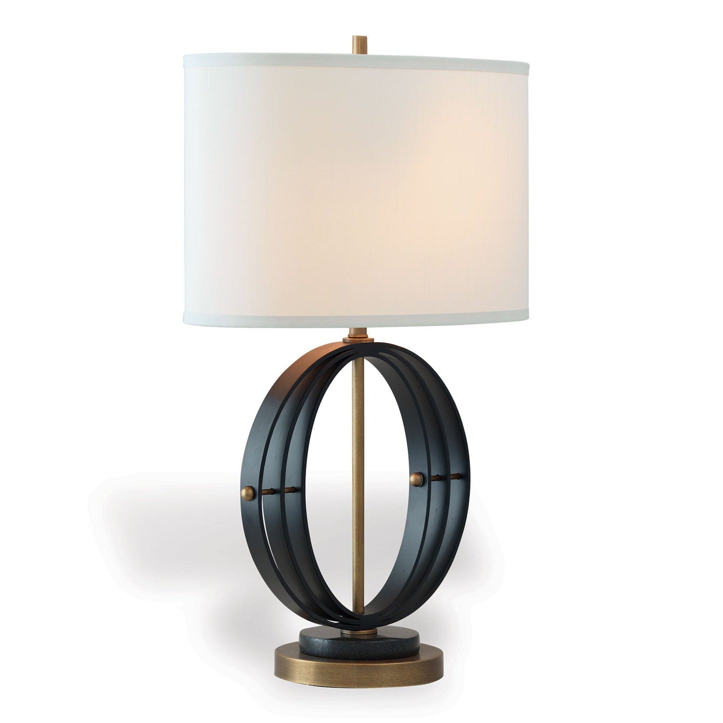 Port 68 Andrew 27" Modern Table Lamp with Oval Hardback Shade