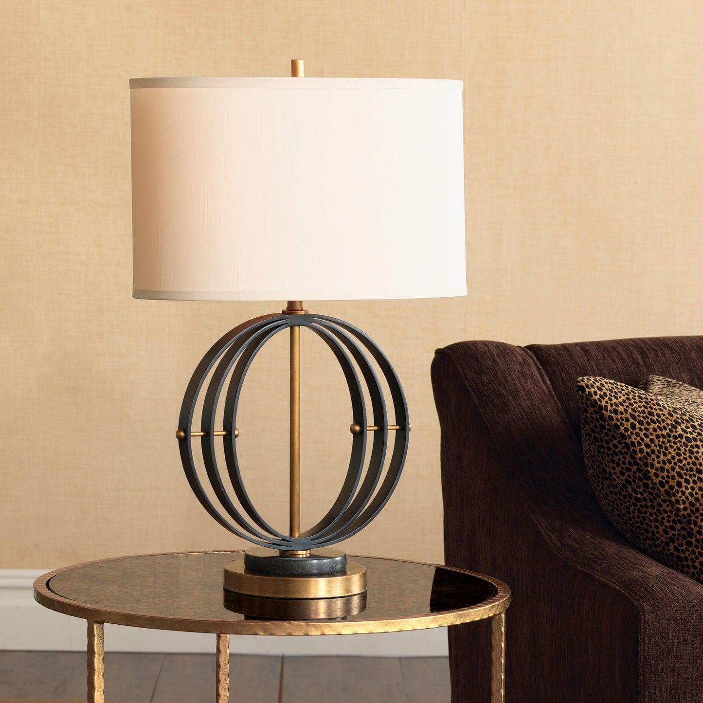 Port 68 Andrew 27" Modern Table Lamp with Oval Hardback Shade