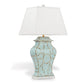 Port 68 Baldwin Blue Table Lamp with White Rectangle Softback Shade