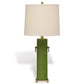 Port 68 Beverly 32" x 14" Apple Green Porcelain Table Lamp With 3-Way Switch and Round Drum Hardback Shade