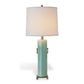 Port 68 Beverly 32" x 14" Celadon Porcelain Table Lamp With 3-Way Switch and Round Drum Hardback Shade