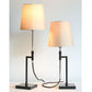 Port 68 Brooklyn Nickel Set of 2 Adjustable Table Lamp with Beige Hardback Drum Shade