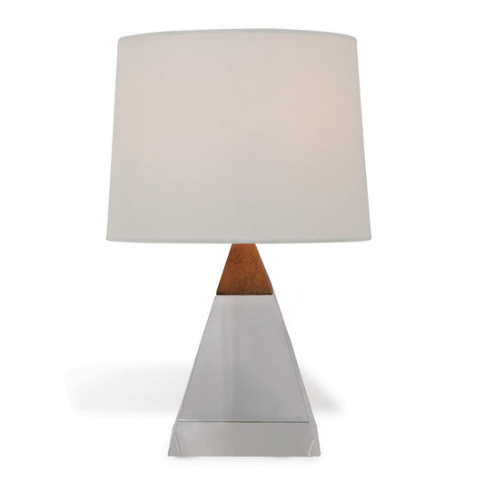 Port 68 Cairo Crystal Modern Pyramid Table Lamp with White Hardback Shade