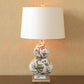 Port 68 Chinoise Exotique Table Lamp with Ivory Softback Drum Shade