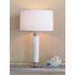 Port 68 Dearborn Cream 31" Table Lamp with White Round Drum Hardback Shade