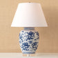 Port 68 Dragon Navy Table Lamp with White Hardback Shade