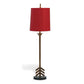 Port 68 Franco Red Buffet 40" Table Lamp with Hardback Drum Shade