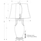 Port 68 Glenda Celadon Table Lamp with White Softback Empire Shade