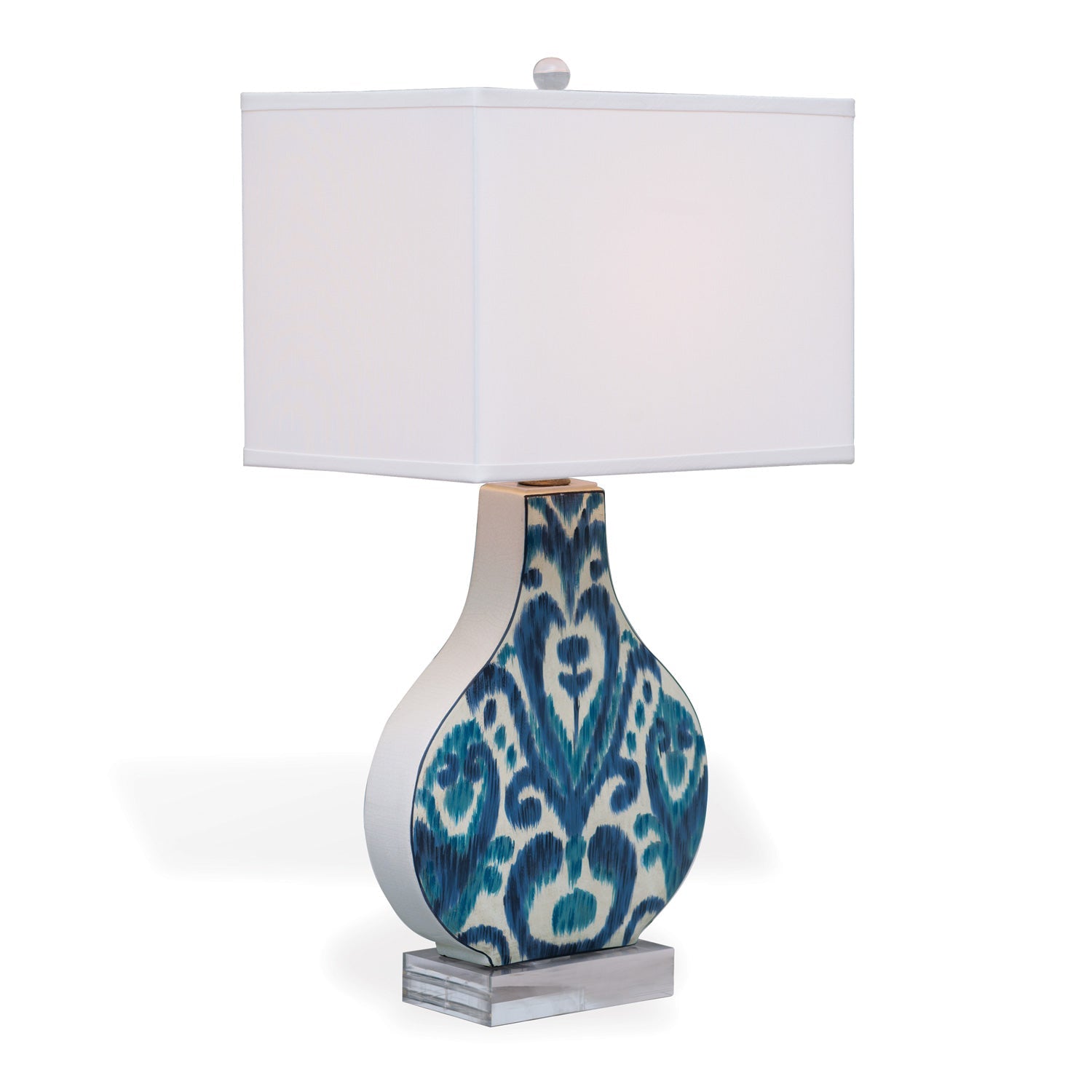 Port 68 Greystone Indigo 30" Table Lamp with White Hardback Shade