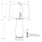 Port 68 Gypsy Table Lamp with Round Empire Hardback Shade