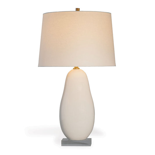 Port 68 Jimmy Cream 29" Transitional Table Lamp with White Hardback Drum Shade