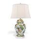 Port 68 Lake Agawam Floral Table Lamp with White Empire Softback Shade