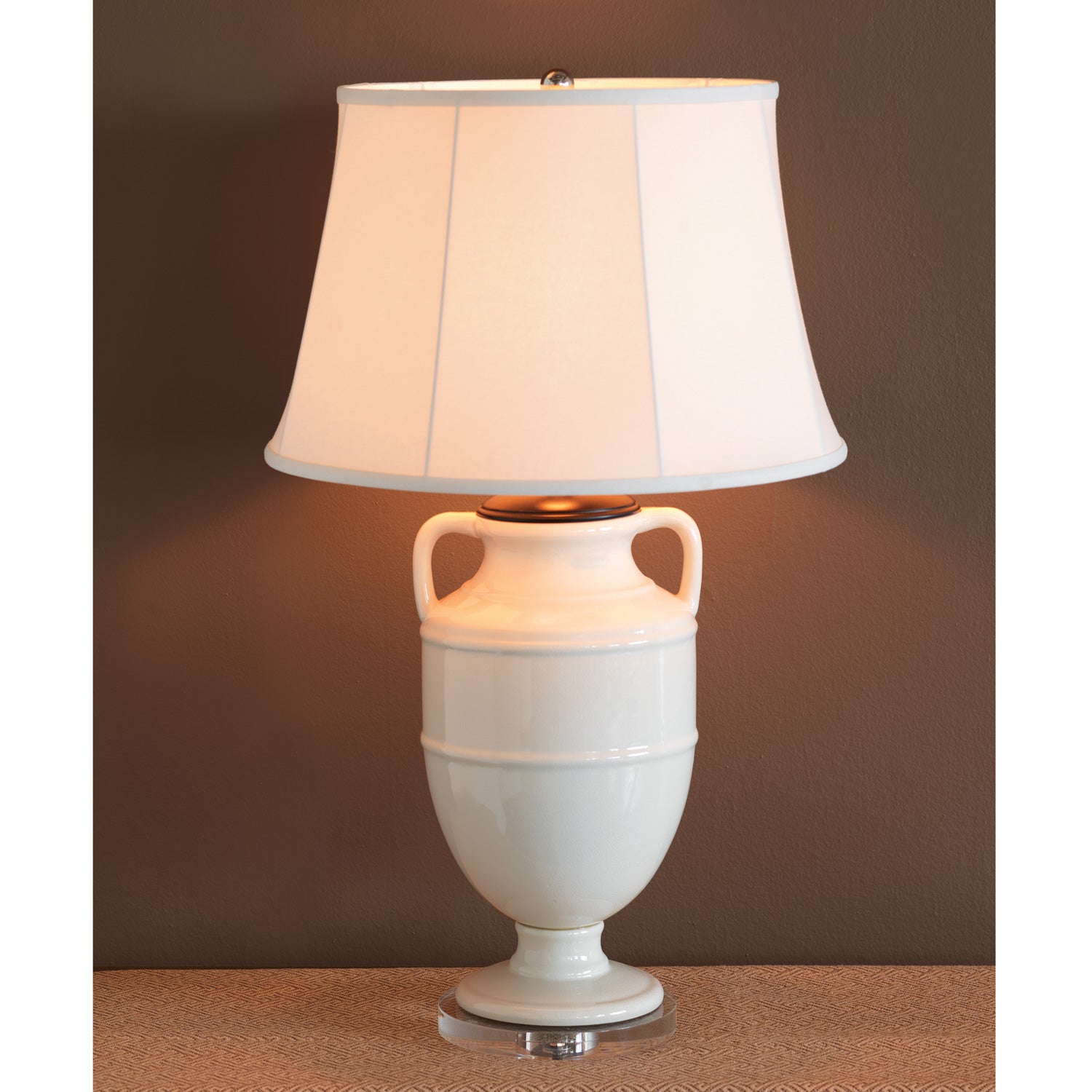 Port 68 Lantana Ivory 34" Table Lamp with White Softback Empire Shade