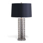 Port 68 Luis Nickel 32" Table Lamp with Black Round Drum Hardback Shade