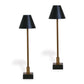 Port 68 Marais Set of 2 Aged Brass Modern Buffet Table Lamp With Black Hardback Metal Shade