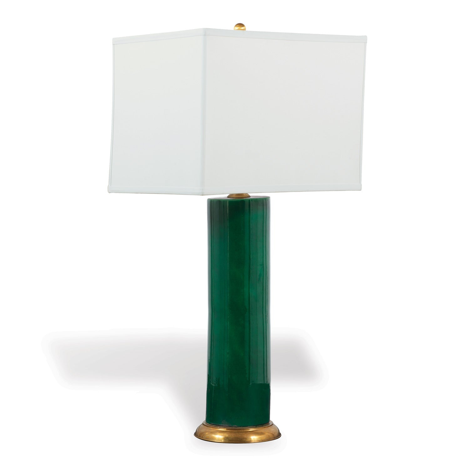 Port 68 Melrose Emerald 32" Table Lamp with White Rectangle Softback Shade