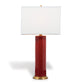 Port 68 Melrose Ruby 32" Table Lamp with White Rectangle Softback Shade