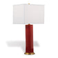 Port 68 Melrose Ruby 32" Table Lamp with White Rectangle Softback Shade